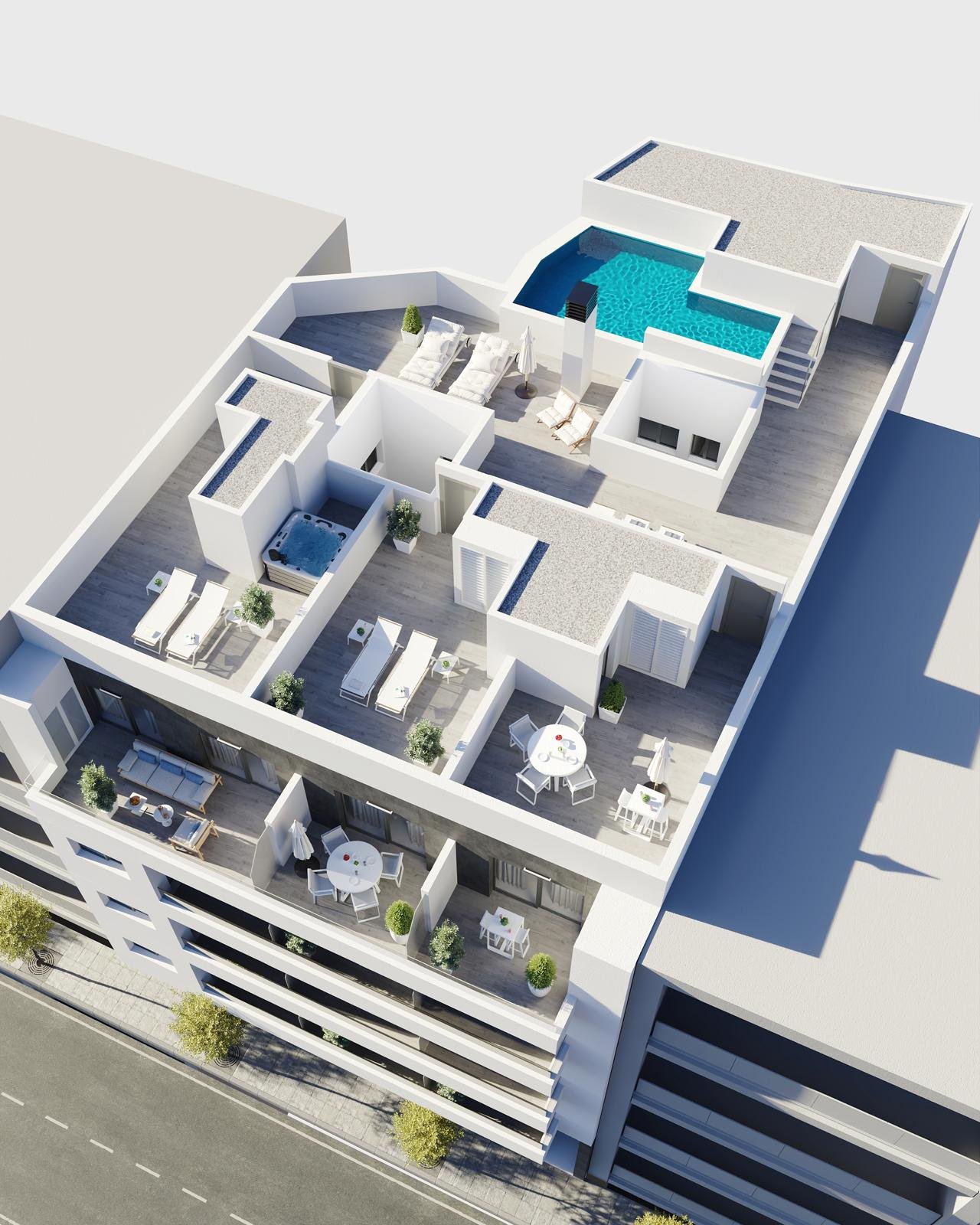  In der charmanten Stadt Torrevieja gelegen, bietet diese exklusive Sammlung von 11 Immobilien eine perfekte Kombination aus Komfort und Stil. Mit Opt
