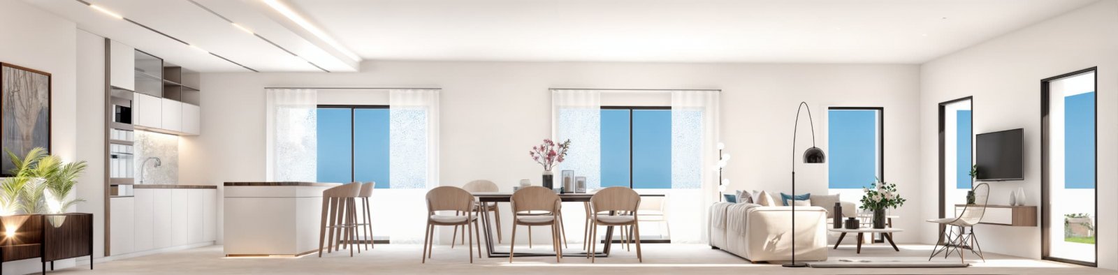  Diese exklusive Sammlung von 6 unabhängigen Immobilien befindet sich in der charmanten Stadt Finestrat und bietet eine privilegierte Umgebung mit Mee