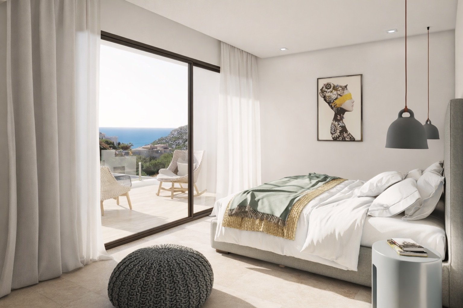  In der exklusiven Gegend von Cumbre del Sol gelegen, bietet diese Villa eine privilegierte Umgebung mit beeindruckendem Meerblick. Entworfen für diej