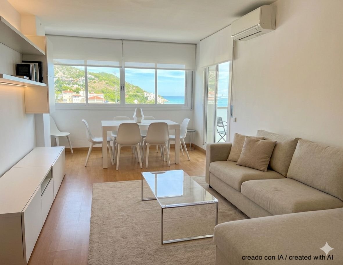 Zu verkaufen: Wohnung in Sitges – AiguadolçJeder, der zum ersten Mal hereinkommt, ist sprachlos über die atemberaubenden Ausblicke.Diese helle und k