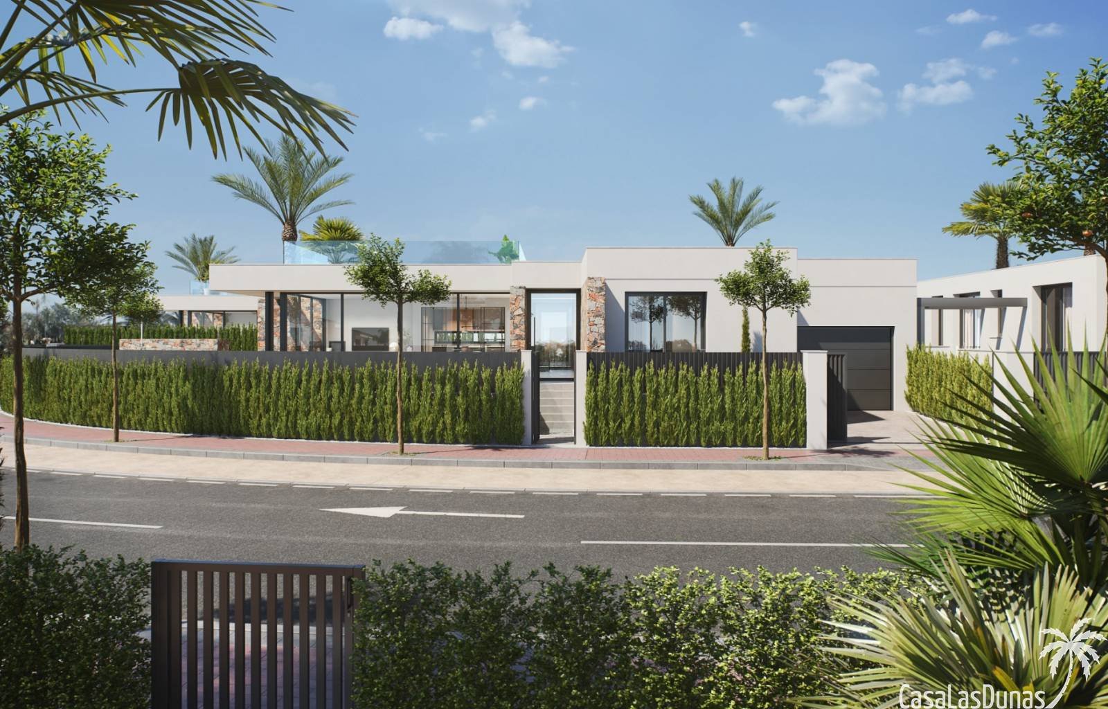  Luxusvillen in ausgezeichneter Lage an der Costa Calida. Die Häuser verfügen über 3 Schlafzimmer und nicht weniger als 4 Badezimmer sowie ein Gäste-W