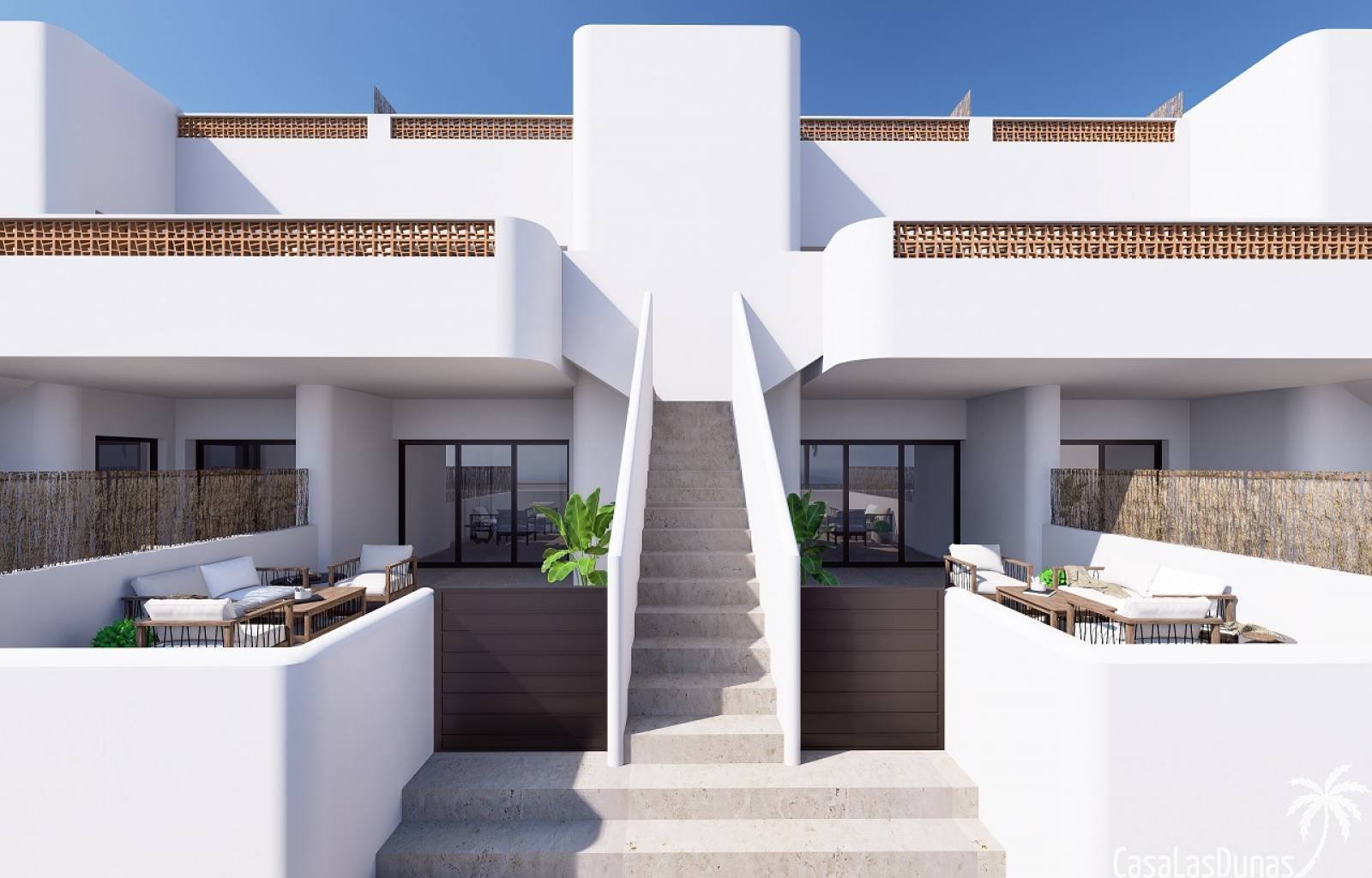  Diese neu gebauten Erdgeschosswohnungen mit drei Schlafzimmern und zwei Bädern verfügen über eine großzügige Terrasse, die Wohnungen im ersten Stock 