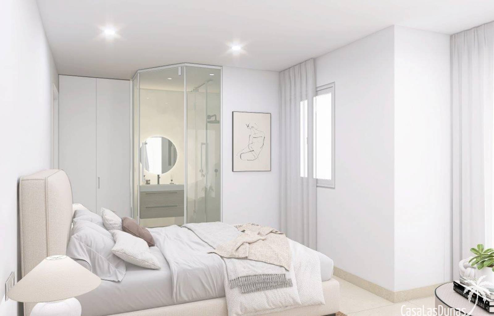  In dem relativ unbekannten Dorf Bigastro werden diese neuen Doppelhaushälften gebaut. Die geräumigen Häuser verfügen über nicht weniger als 4 Schlafz