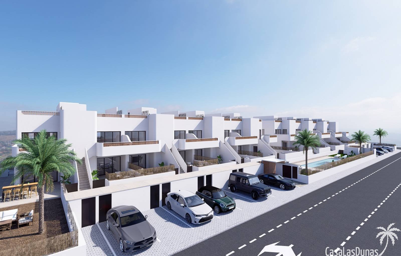  Diese neu gebauten Erdgeschosswohnungen mit drei Schlafzimmern und zwei Bädern verfügen über eine großzügige Terrasse, die Wohnungen im ersten Stock 