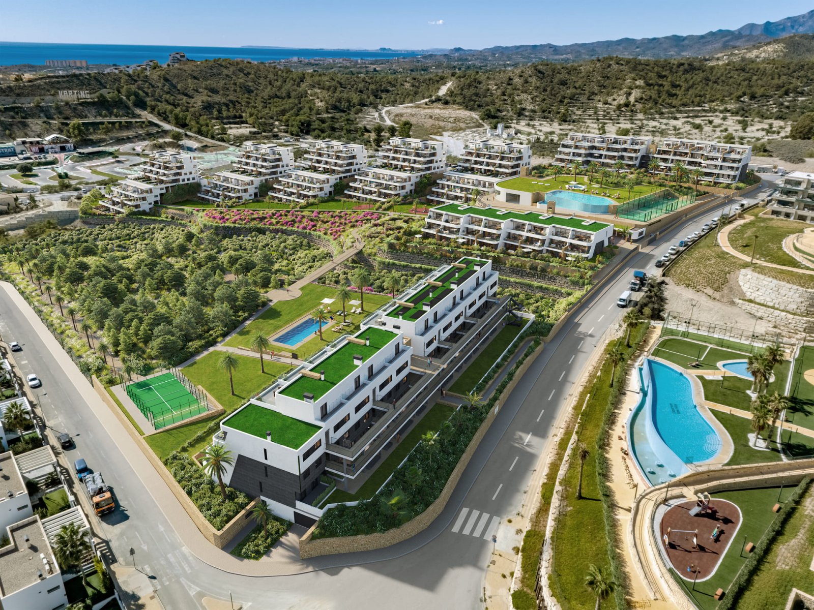 In der schönen Ortschaft Finestrat gelegen, bietet diese Wohnanlage eine Vielzahl von Wohnmöglichkeiten, die unterschiedlichen Bedürfnissen und Vorli