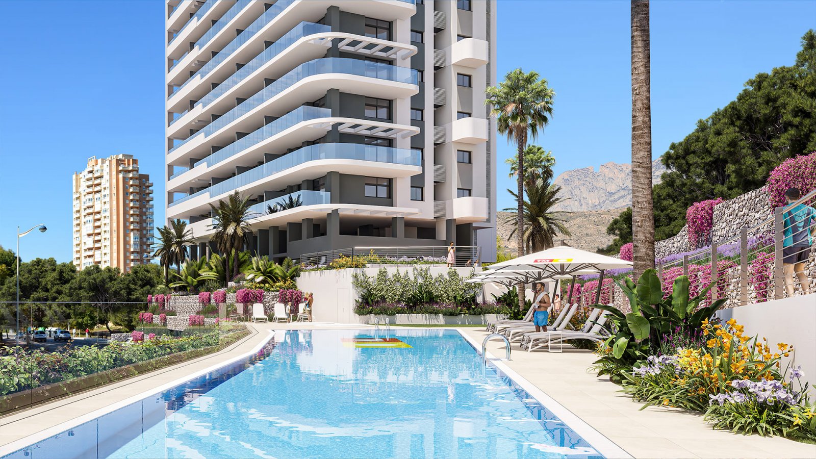 In der pulsierenden Stadt Benidorm gelegen, bietet diese exklusive Wohnanlage eine Auswahl von 88 Immobilien, darunter Apartments und Penthäuser. Die