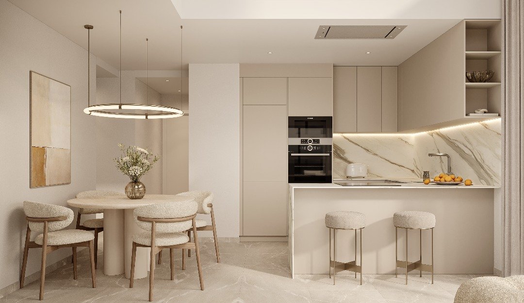  In der charmanten Stadt Calpe gelegen, bietet diese exklusive Wohnanlage eine Auswahl von 32 Wohnungen, darunter Apartments und Penthäuser. Entworfen