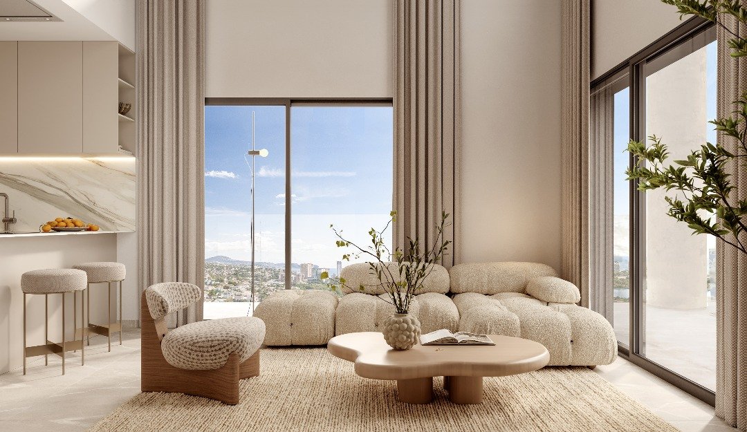  In der charmanten Stadt Calpe gelegen, bietet diese exklusive Wohnanlage eine Auswahl von 32 Wohnungen, darunter Apartments und Penthäuser. Entworfen