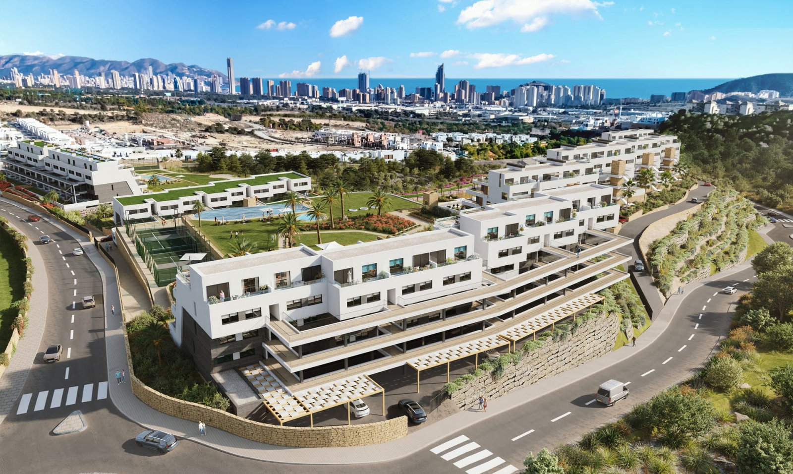  In der schönen Ortschaft Finestrat gelegen, bietet diese Wohnanlage eine Vielzahl von Wohnmöglichkeiten, die unterschiedlichen Bedürfnissen und Vorli