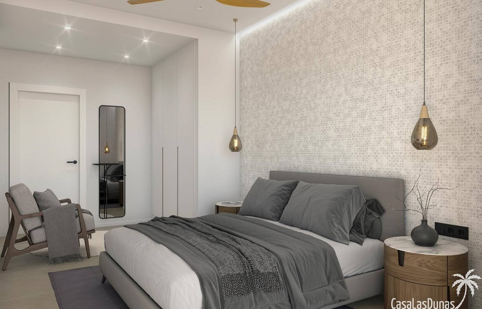  In Punta Prima bauen sie ein neues Wohngebiet, in dem sich diese modernen Apartments und Bungalows befinden. Die Apartments verfügen über 2 bzw. 3 Sc