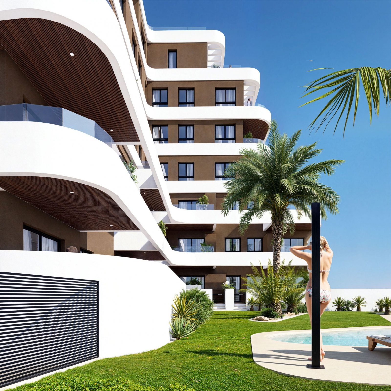  In der charmanten Stadt Guardamar del Segura gelegen, bietet diese Wohnanlage eine Auswahl von 19 Immobilien, darunter Apartments, Erdgeschosse und P