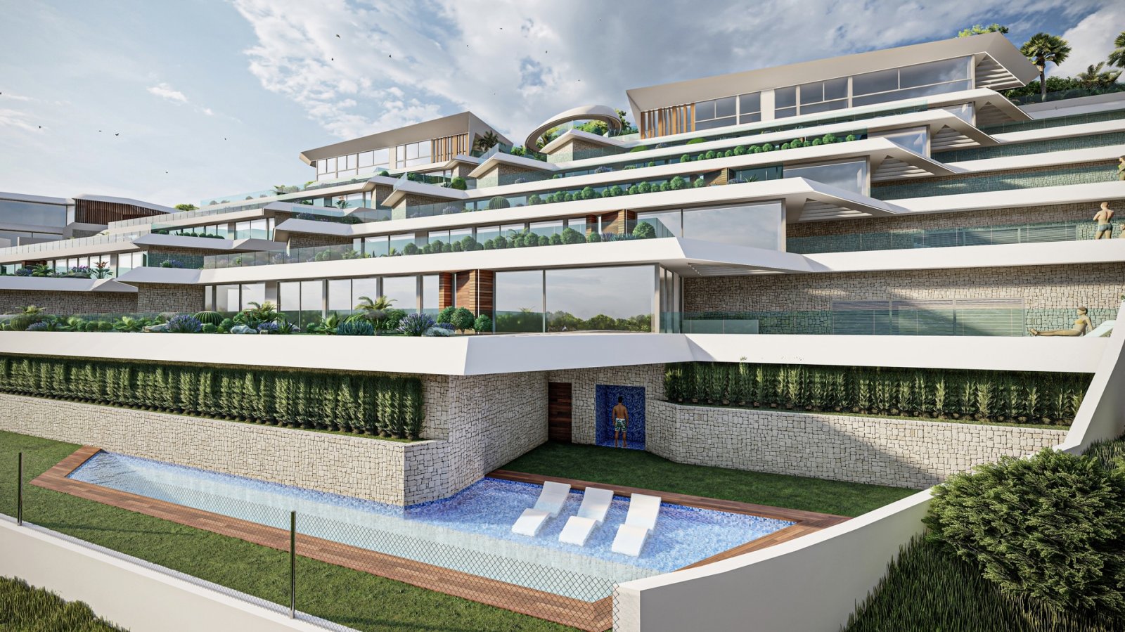  Im charmanten Pueblo Mascarat gelegen, bietet dieser exklusive Wohnkomplex eine Auswahl an Wohnungen und Penthäusern, die für diejenigen entworfen wu