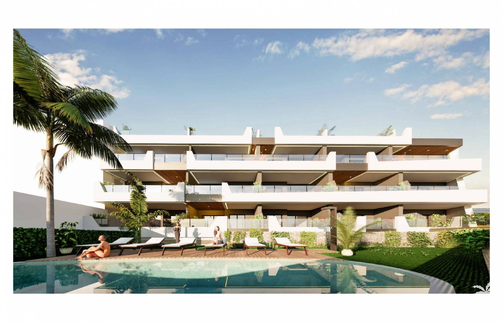  Licht, Luft und Sonne! Neu erbauter, kleiner Luxusapartmentkomplex. Drei Etagen mit nur 5 Wohnungen pro Etage in Benijofar! Den tollen Ausblick bekom