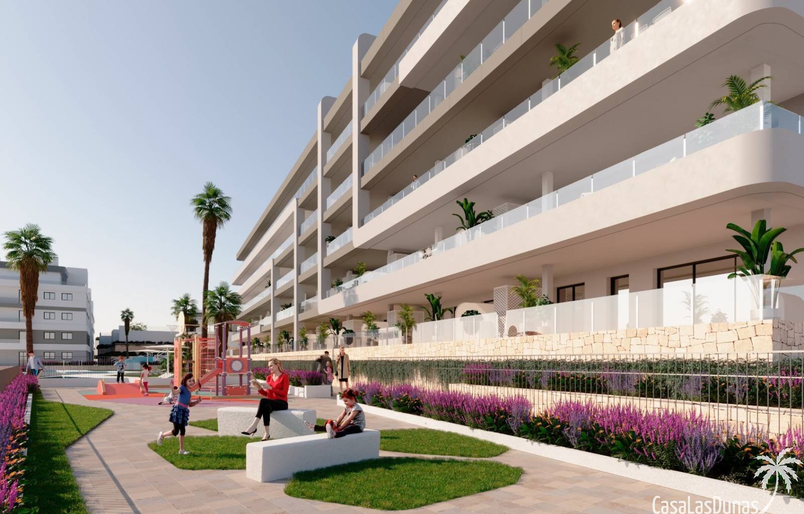  An der Costa Blanca Süd entsteht ein brandneuer Wohnkomplex mit Luxusapartments und -villen. In Phase 1 stehen noch Wohnungen mit 2 oder 3 Schlafzimm