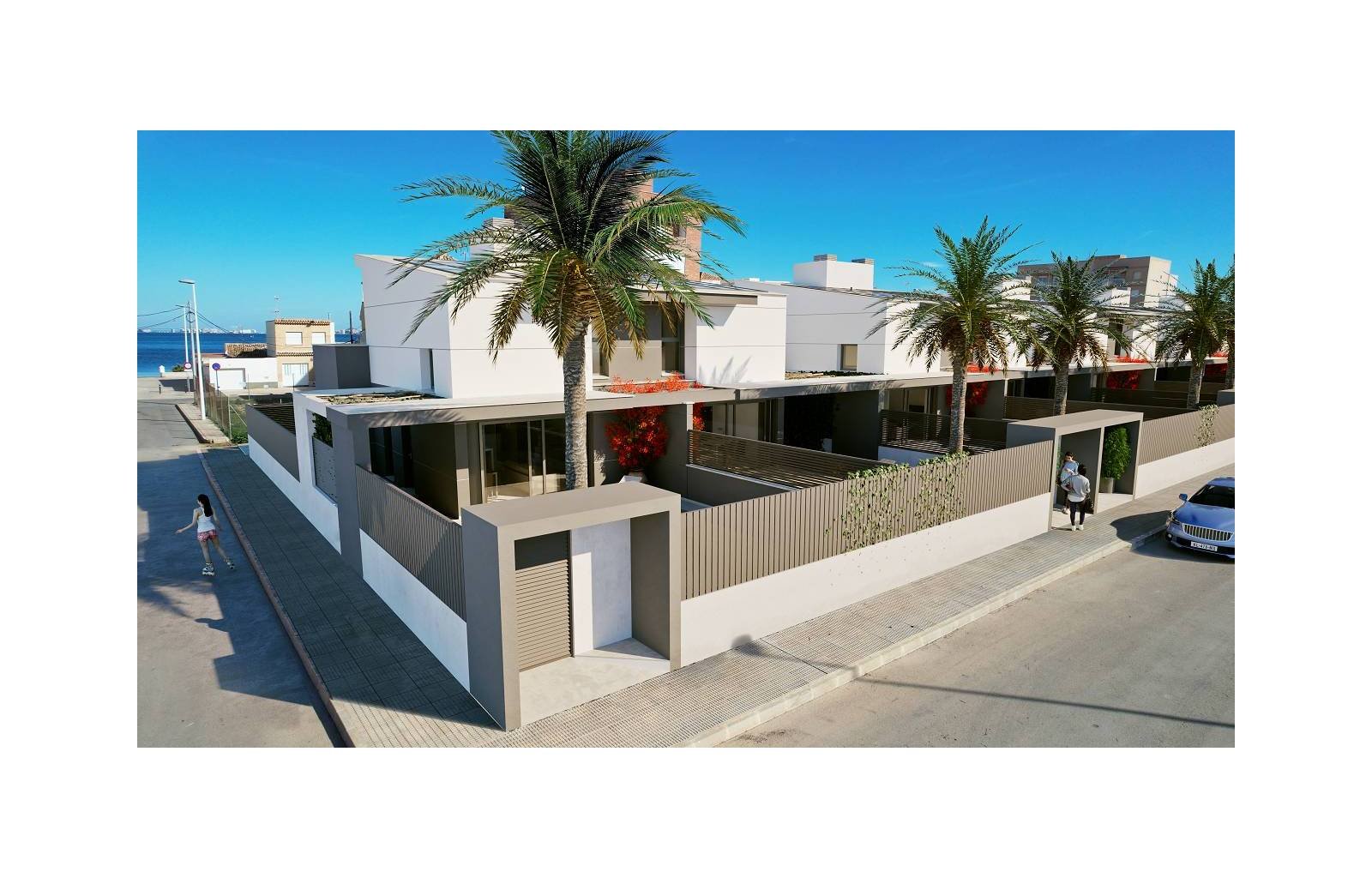  
In diesem kleinen Fischerdorf am Mar Menor entstehen diese modernen und luxuriösen Villen. Diese modernen Villen mit 3 Schlafzimmern und 3 Badezimme
