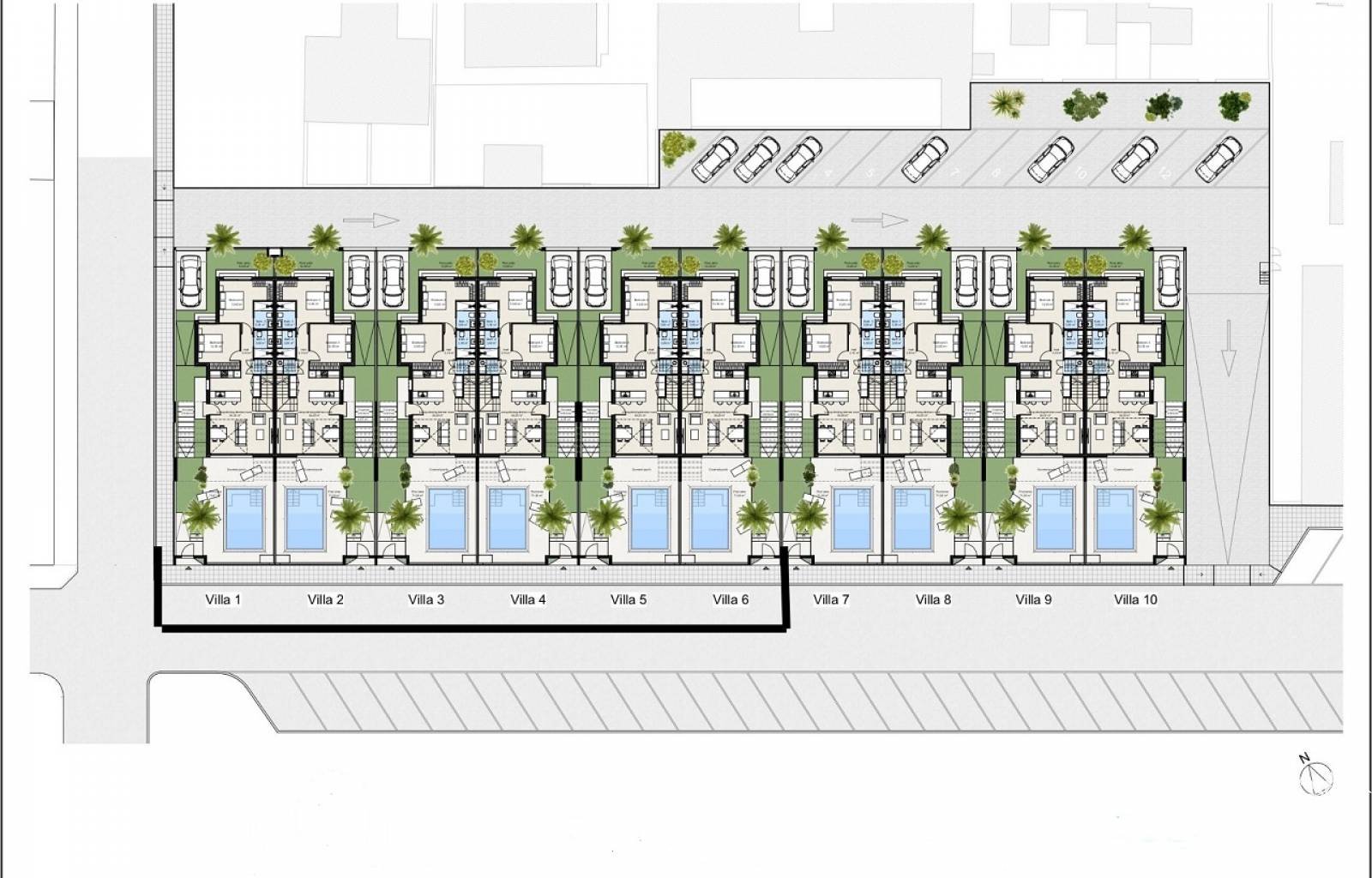  
In diesem kleinen Fischerdorf am Mar Menor entstehen diese modernen und luxuriösen Villen. Diese modernen Villen mit 3 Schlafzimmern und 3 Badezimme