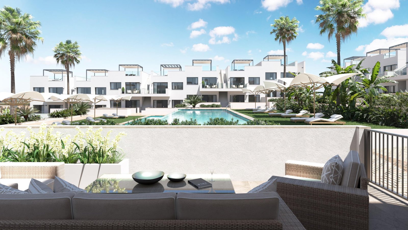  In der charmanten Stadt Torrevieja gelegen, bietet dieser Wohnkomplex eine Auswahl von 34 High-Bungalow- und Low-Bungalow-Immobilien. Diese Wohnungen