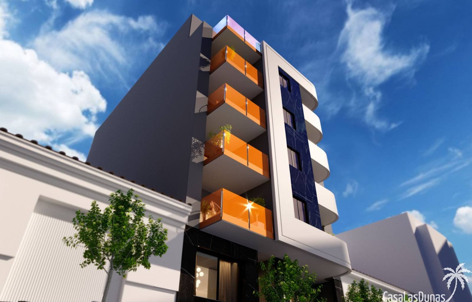  Dieser Apartmentkomplex liegt nur 3 Gehminuten vom nächsten Strand in Torrevieja entfernt. Die Häuser verfügen über 2 Schlafzimmer und 2 Badezimmer. 