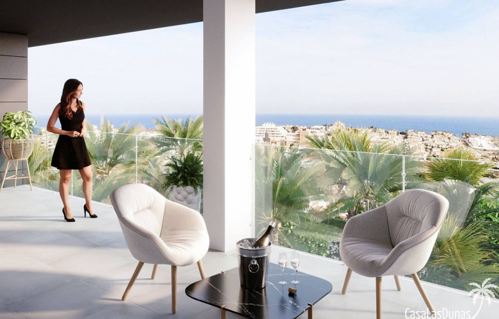  Möchten Sie morgens mit der wunderbaren spanischen Sonne auf Ihrem Balkon mit fantastischem Meerblick aufwachen, während Sie zu Fuß frühstücken und i
