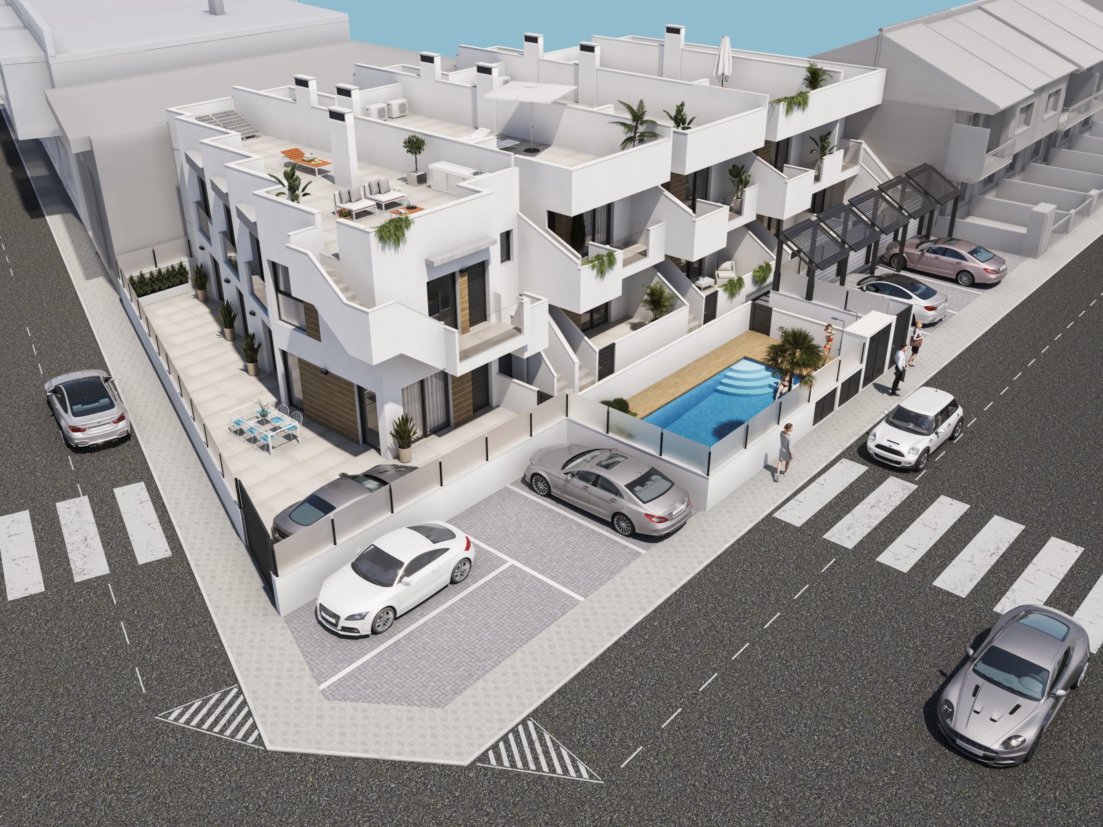  Im charmanten Ort San Pedro del Pinatar gelegen, bietet diese exklusive Sammlung von 10 Reihenhäusern eine einzigartige Gelegenheit, eine privilegier