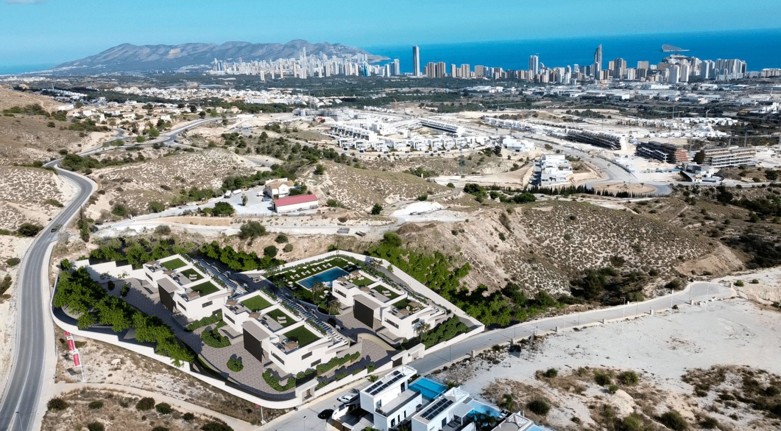  In der charmanten Stadt Finestrat gelegen, bietet diese Wohnanlage eine exklusive Auswahl von 35 High-Bungalow- und Low-Bungalow-Immobilien. Diese Wo