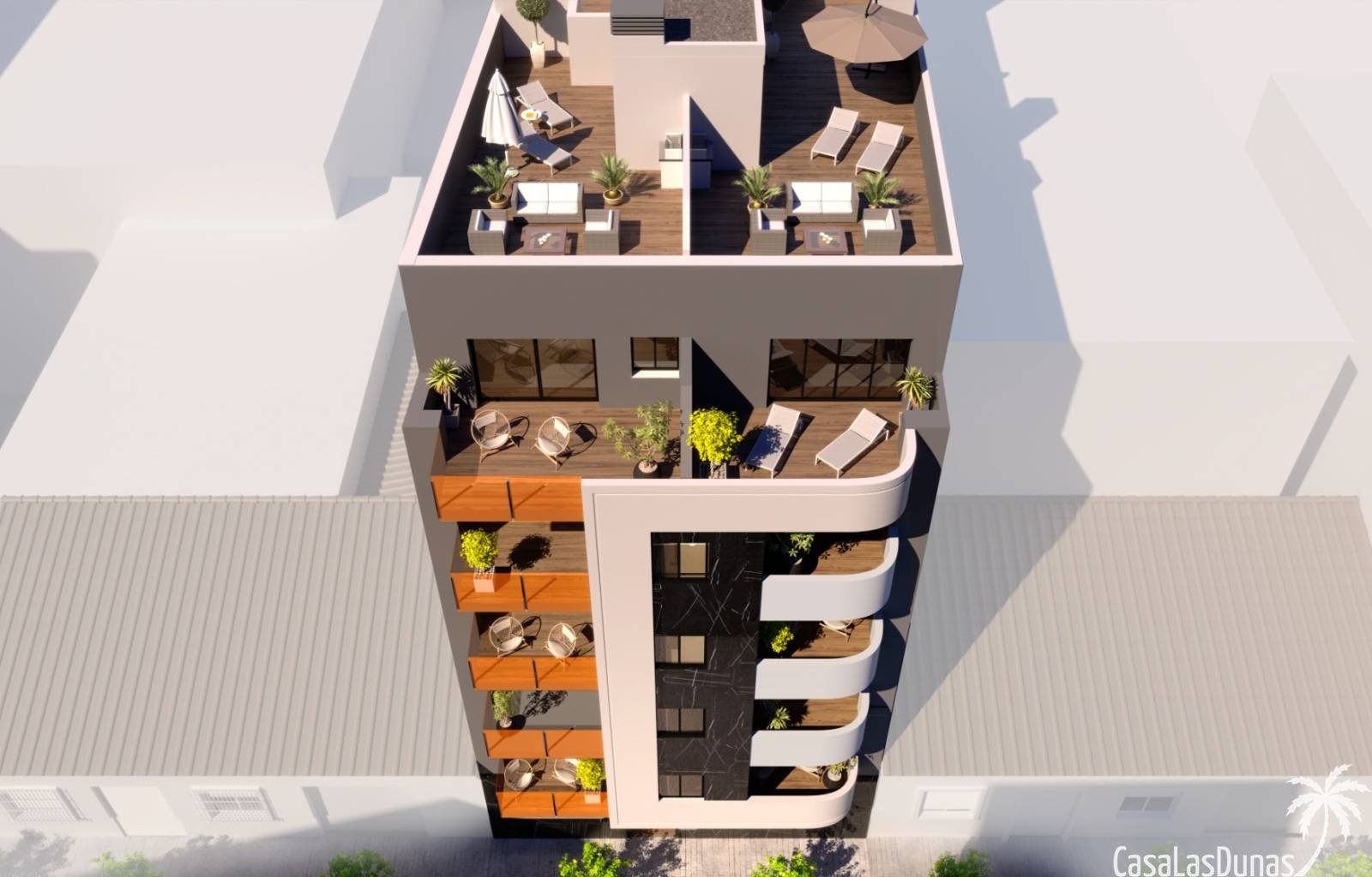 Dieser Apartmentkomplex liegt nur 3 Gehminuten vom nächsten Strand in Torrevieja entfernt. Die Häuser verfügen über 2 Schlafzimmer und 2 Badezimmer. 