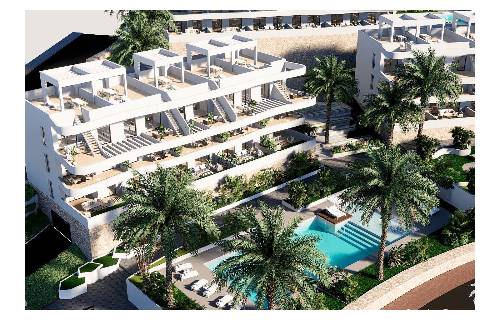 Willkommen in Finestrat-Benidorm, hier finden Sie ein exklusives Projekt mit 78 Apartments mit 2 Schlafzimmern und 2 Bädern, verteilt auf 5 Blöcke. E