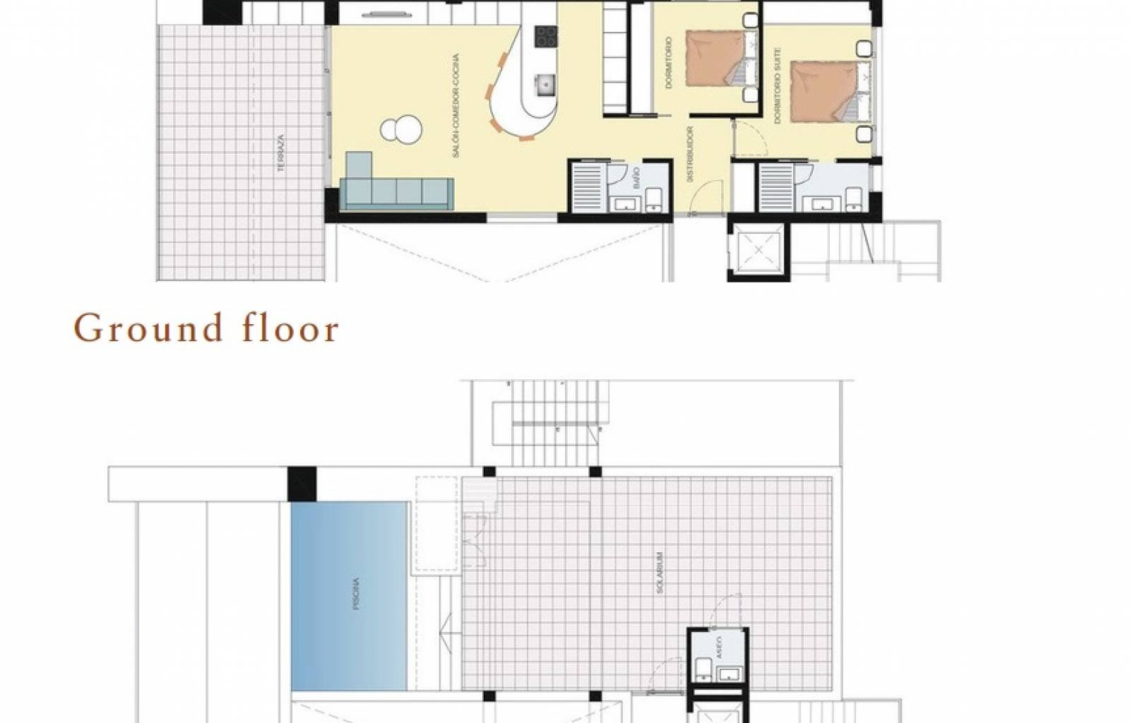  Sie suchen ein großes Haus mit privatem Pool, möchten aber in einer geschlossenen Wohnanlage wohnen? Suchen Sie also nicht weiter: Dieses Projekt ist