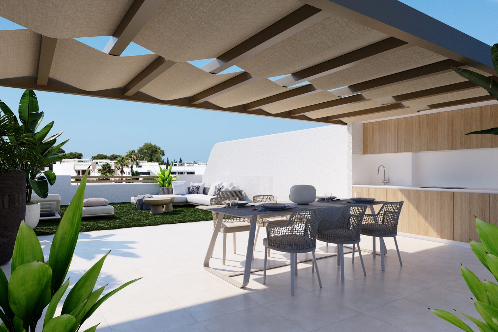  In der charmanten Stadt San Pedro del Pinatar gelegen, bietet diese Wohnanlage eine Auswahl an Bungalows, die für diejenigen entworfen wurden, die Ko