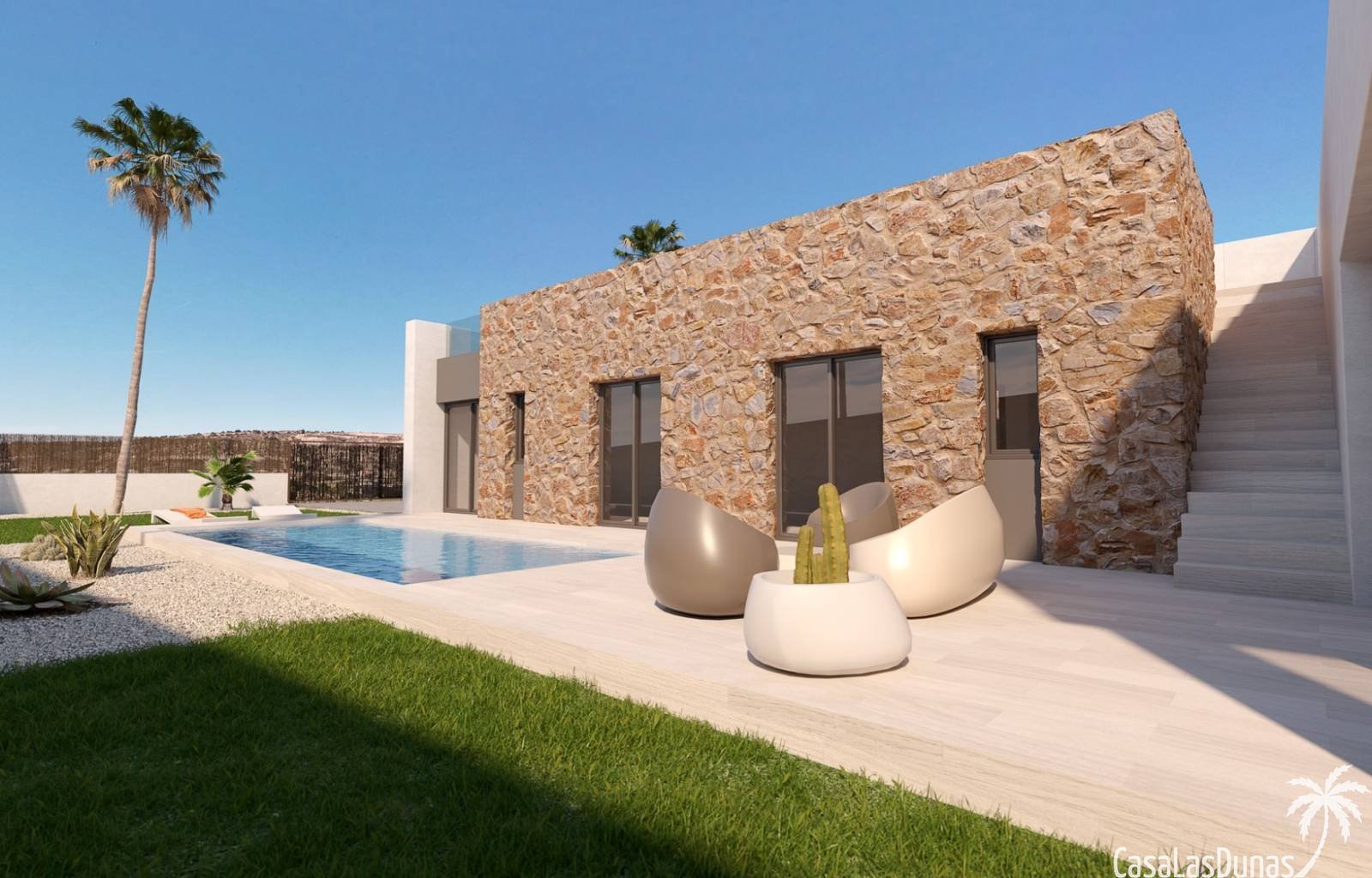 Algorfa:  Dieses Projekt befindet sich im La Finca Golf Resort, das zur Stadt Algorfa südlich von Alicante gehört. Eine erholsame und gesunde Landschaft inmitt 