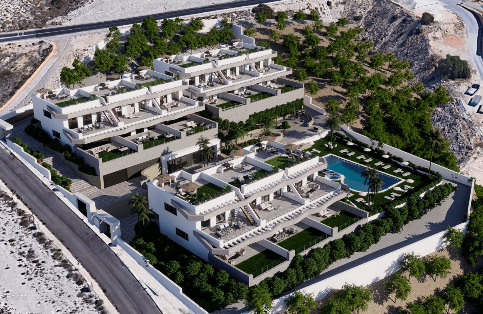  In der charmanten Stadt Finestrat gelegen, bietet diese Wohnanlage eine exklusive Auswahl von 35 High-Bungalow- und Low-Bungalow-Immobilien. Diese Wo