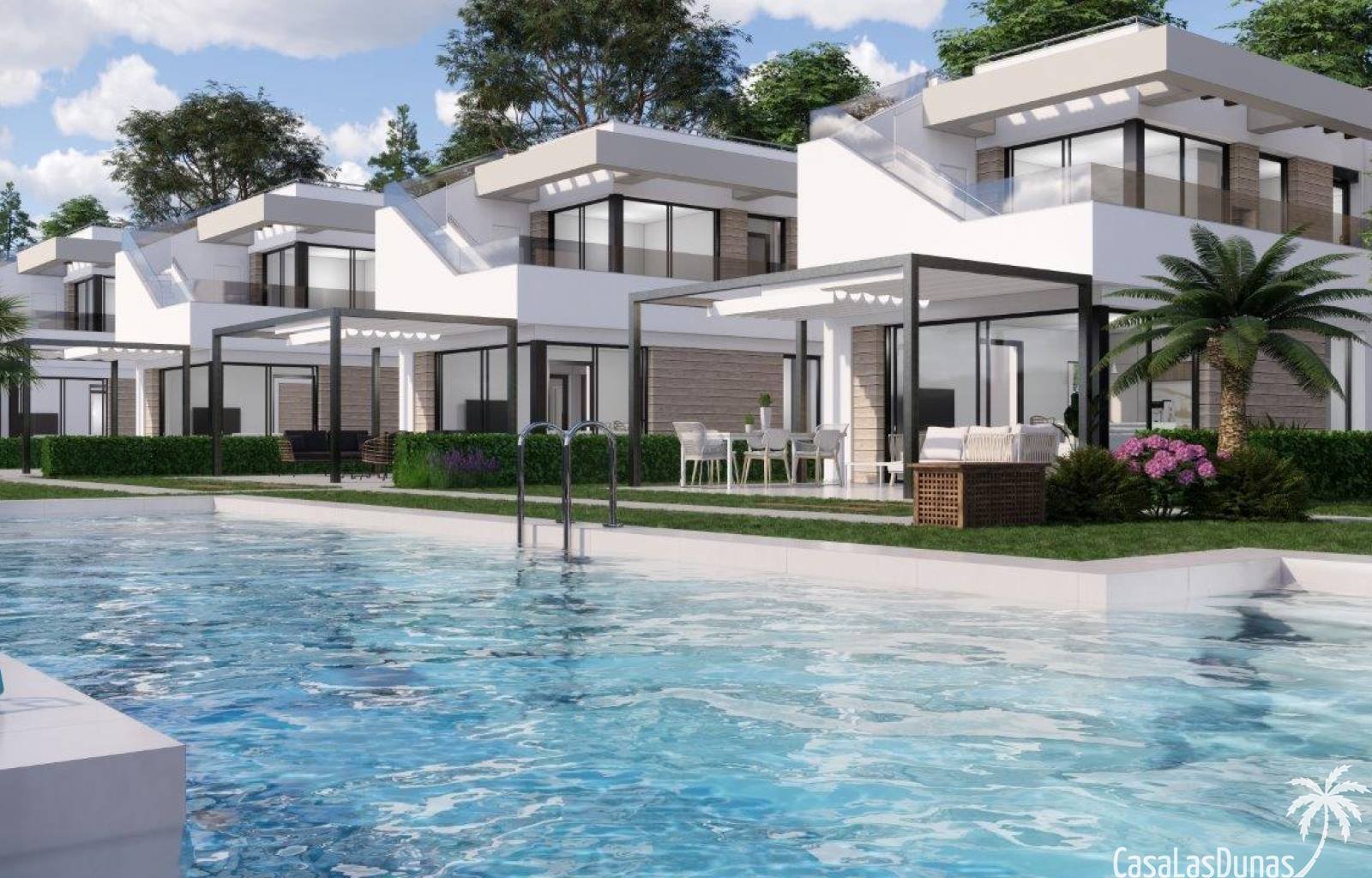  In diesem Golfresort, das nur 9 Kilometer von den wunderschönen Sandstränden der Orihuela Costa entfernt liegt, entsteht derzeit ein neuer Komplex. I
