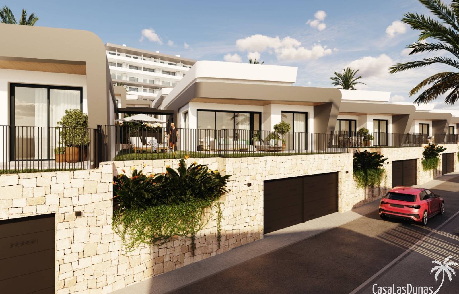  An der Costa Blanca Süd entsteht ein brandneuer Wohnkomplex mit Luxusapartments und -villen. In Phase 1 stehen noch Villen mit 2, 3 oder 4 Schlafzimm