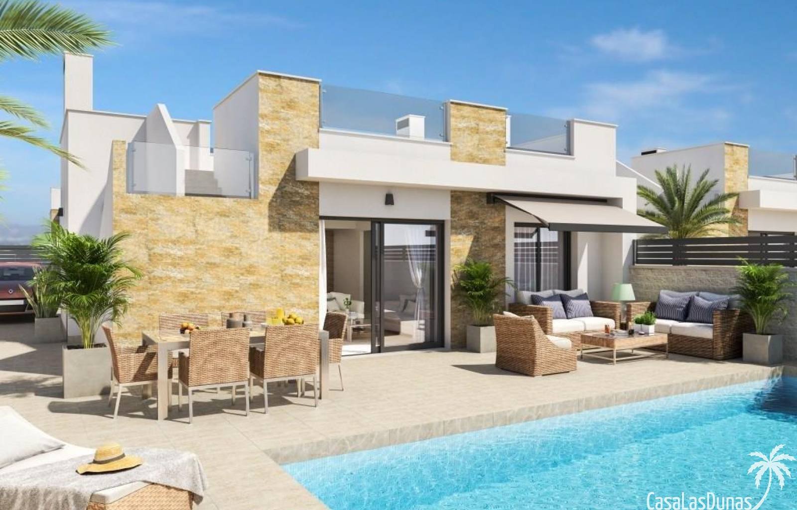 La Marina:  Im Herzen der Wohnanlage La Marina, in einer ruhigen Gegend, liegt dieses neue Projekt mit 15 freistehenden Villen und Doppelhaushälften. Alle Häuser 