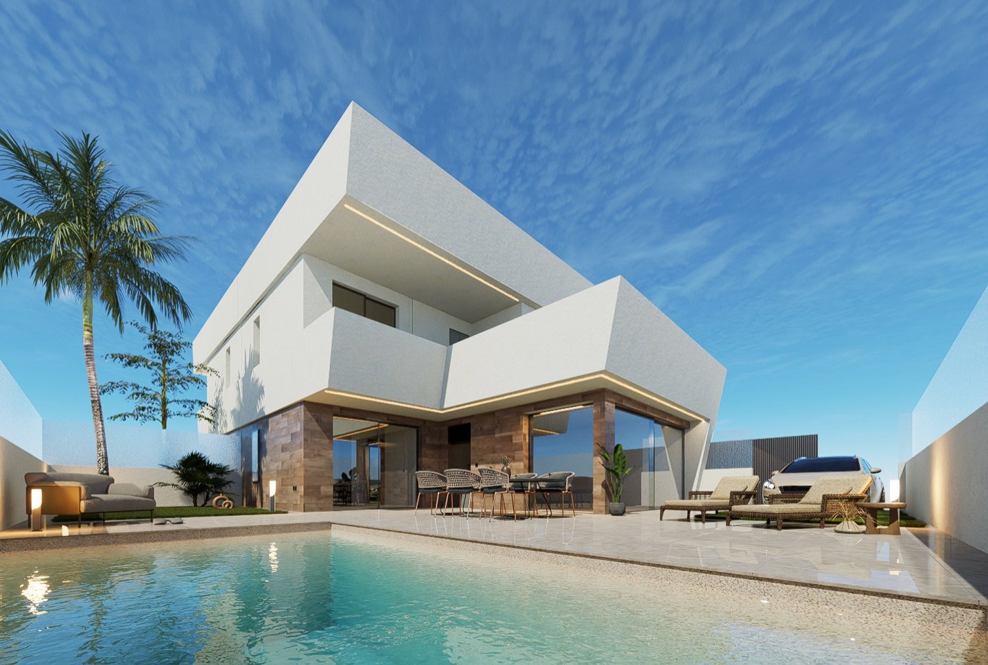  In der charmanten Ortschaft San Pedro del Pinatar gelegen, präsentiert dieses exklusive Immobilienangebot drei unabhängige Immobilien, die sich durch
