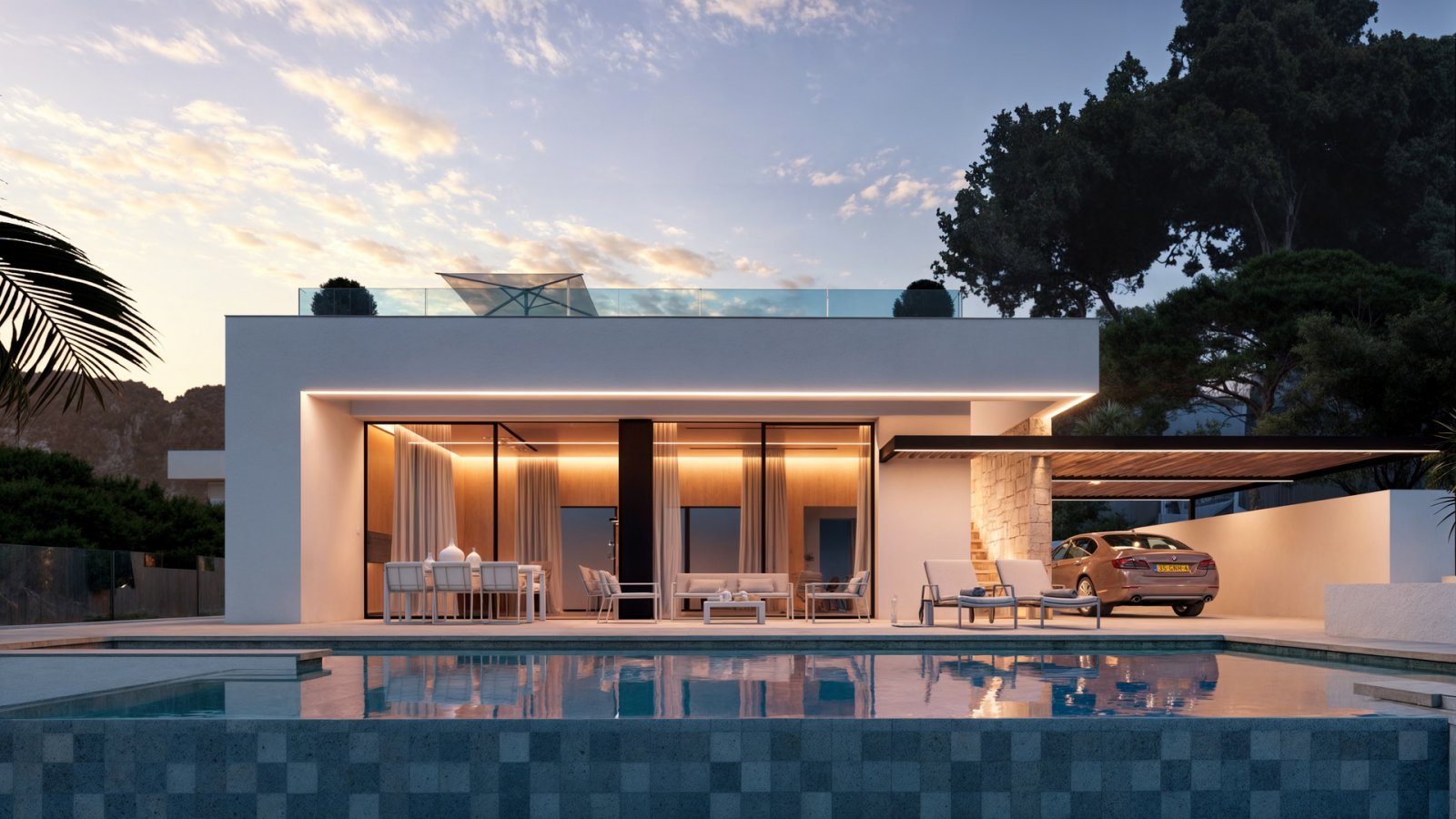  In der exklusiven Gegend von Moraira gelegen, bietet diese Villa eine privilegierte Umgebung mit beeindruckendem Meerblick. Entworfen für diejenigen,
