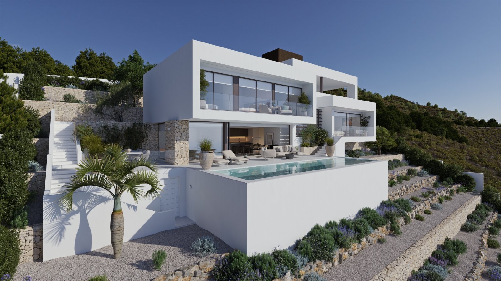  In der charmanten Stadt Altea gelegen, bieten diese exklusiven Villen eine privilegierte Lage mit Meerblick. Mit nur zwei verfügbaren Einheiten ist j