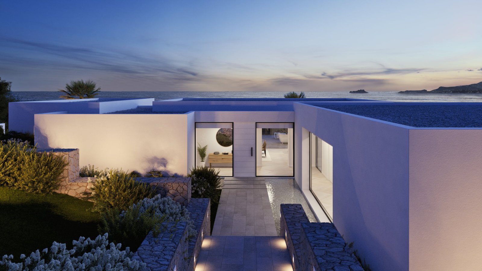  In der exklusiven Gegend von Cumbre del Sol gelegen, bietet diese Villa eine privilegierte Umgebung mit Meerblick. Die Immobilie befindet sich nur 0,