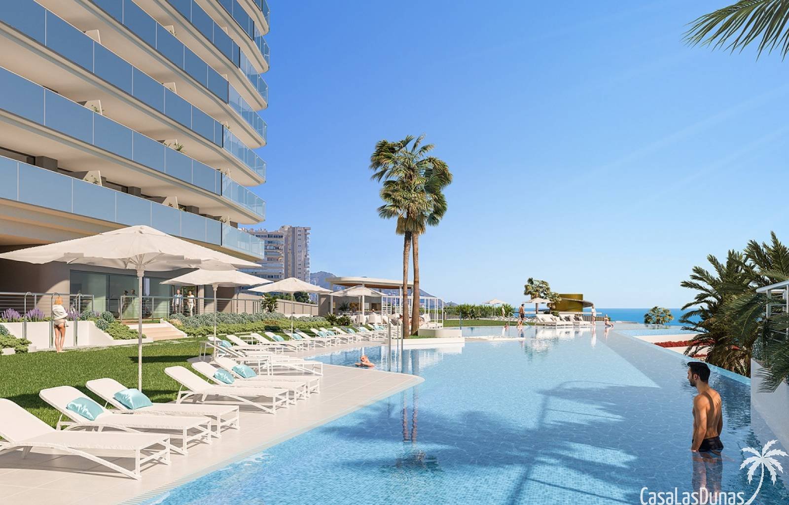 Benidorm:  Dieses moderne und schöne Neubauprojekt befindet sich in Benidorm, alle Annehmlichkeiten sind zu Fuß erreichbar. Das Projekt bietet Wohnungen mit 2,  