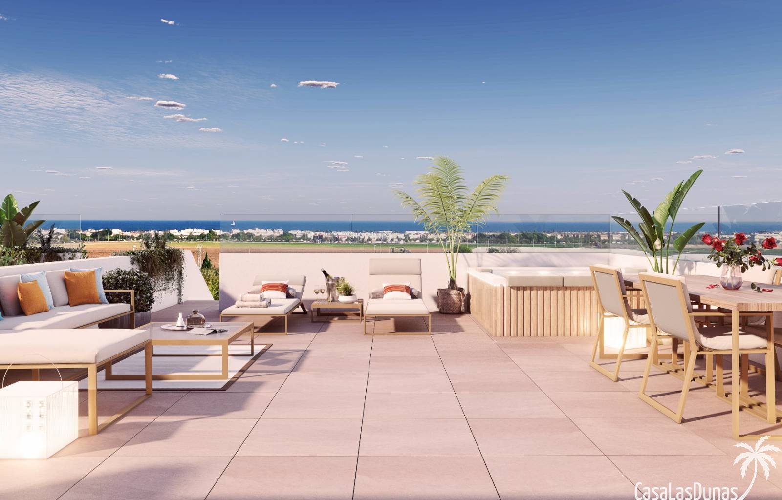 Im sonnigen Pilar de la Horadada an der Costa Blanca im Süden entsteht ein prächtiges neues Resort. Die Penthäuser sind in der ersten Phase dieses Pr