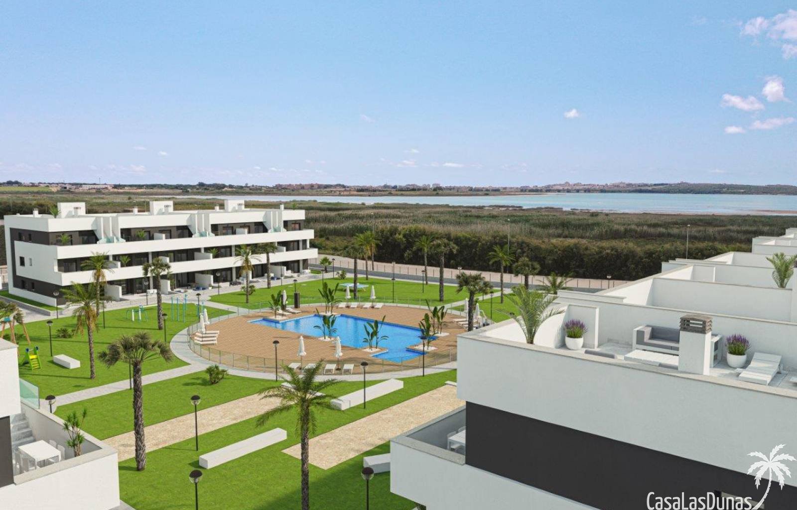Grijp nu uw kans en investeer in deze moderne appartementen, gelegen aan een zoutmeer wat tevens beschermd natuurgebied is, dichtbij het levendige Gu