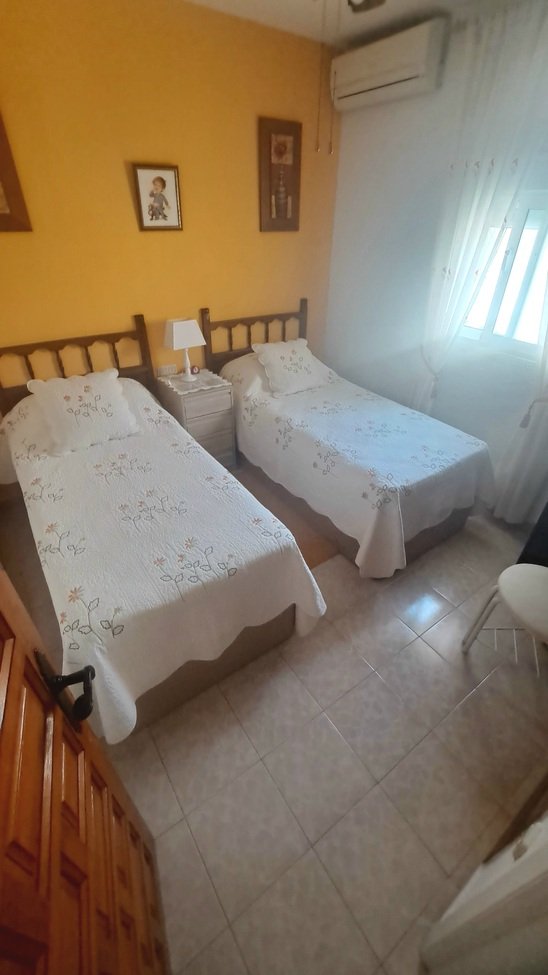   South-facing 3-bedroom detached villa with a private pool, situated in the desirable El Presidente area of Villamartin. Set on a 400m² walled plot, 