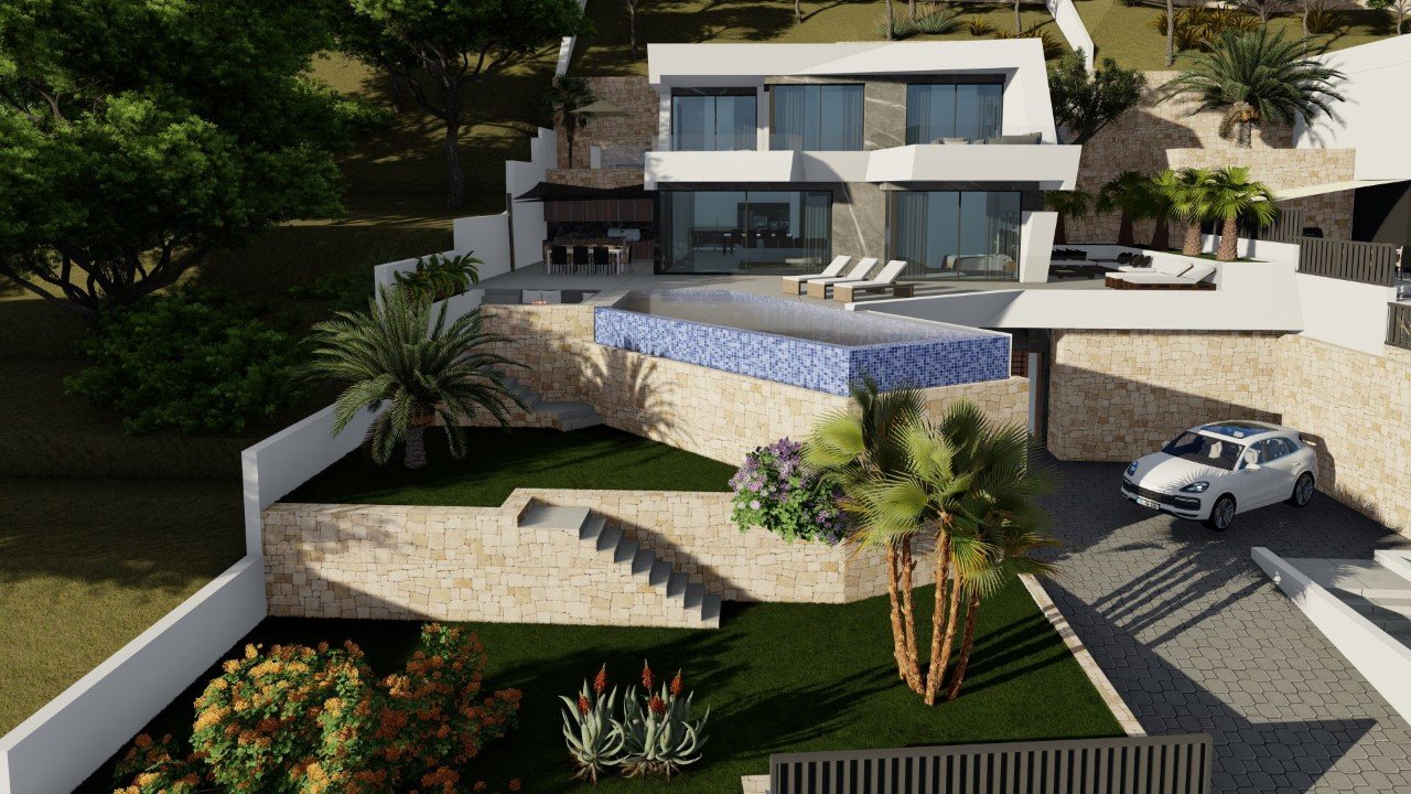  In der schönen Stadt Calpe gelegen, bietet diese Villa ein außergewöhnliches Wohnerlebnis mit Meerblick. Die Immobilie befindet sich nur 1 km vom Mee