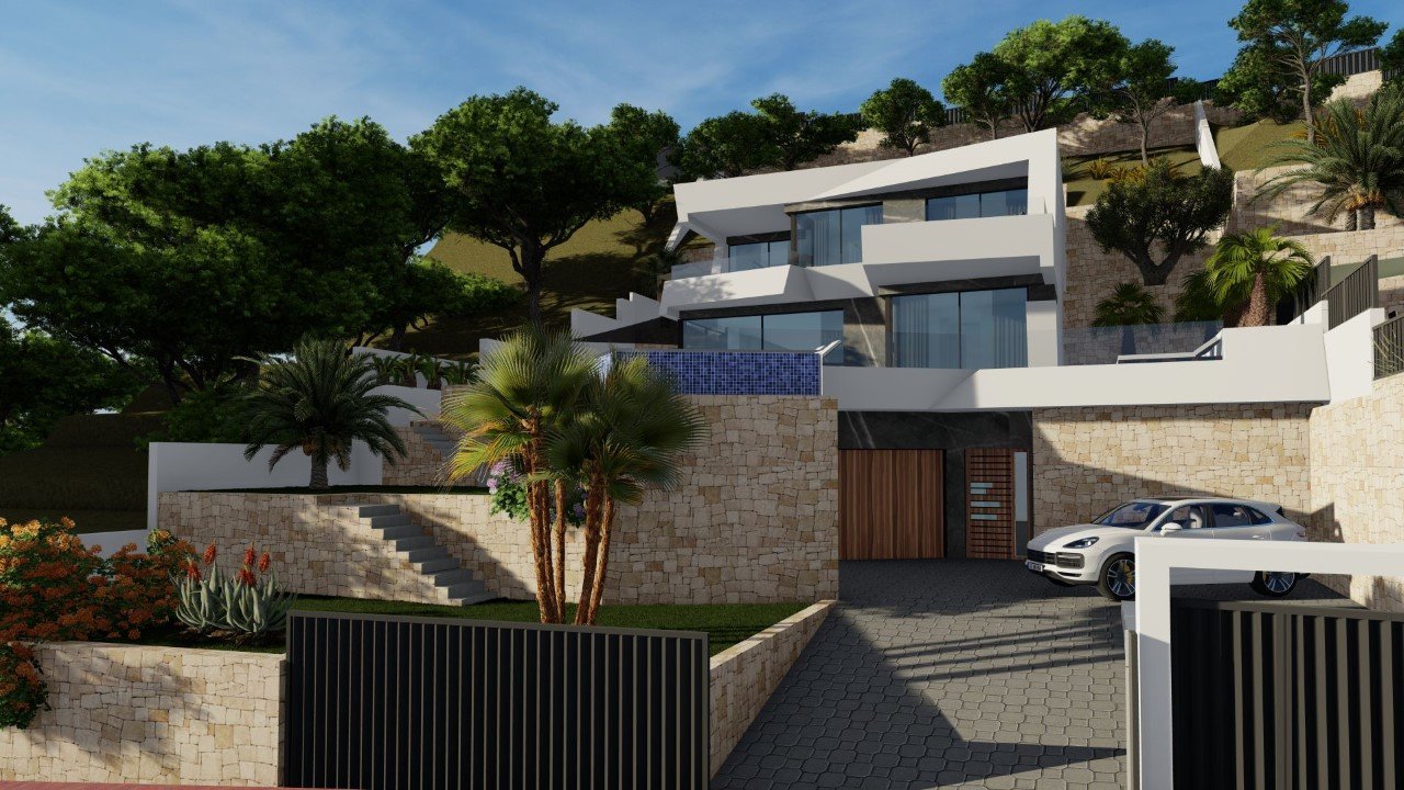  In der schönen Stadt Calpe gelegen, bietet diese Villa ein außergewöhnliches Wohnerlebnis mit Meerblick. Die Immobilie befindet sich nur 1 km vom Mee