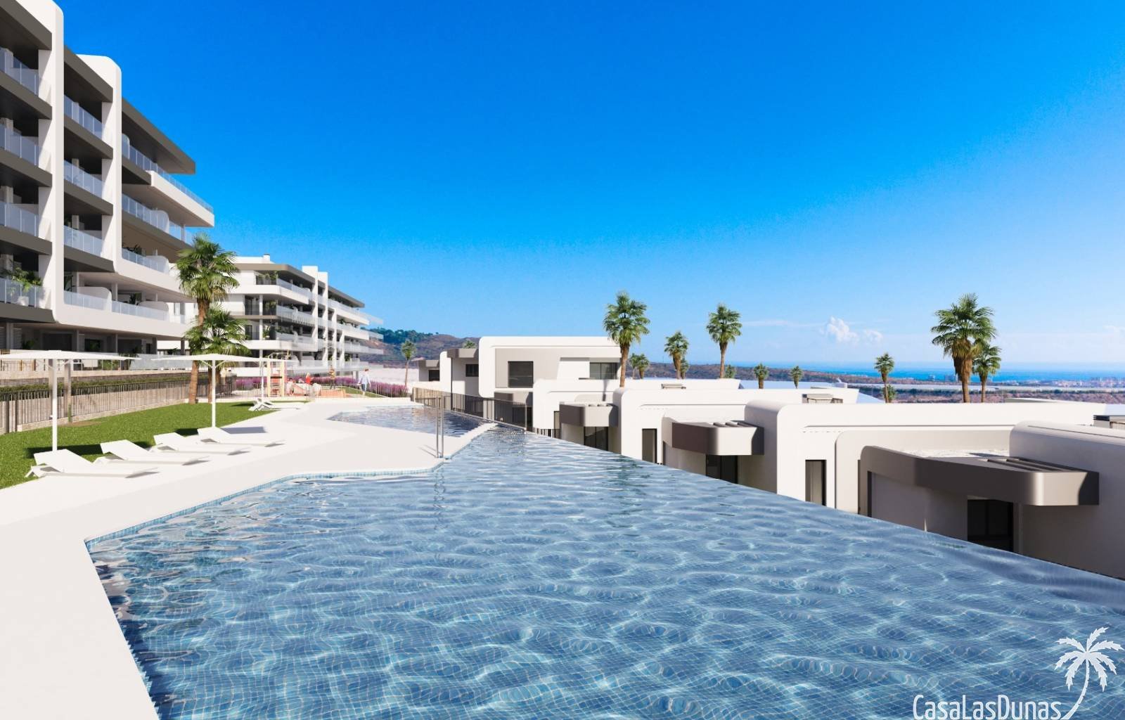  An der Costa Blanca Süd entsteht ein brandneuer Wohnkomplex mit Luxusapartments und -villen. In Phase 1 stehen noch Villen mit 2, 3 oder 4 Schlafzimm