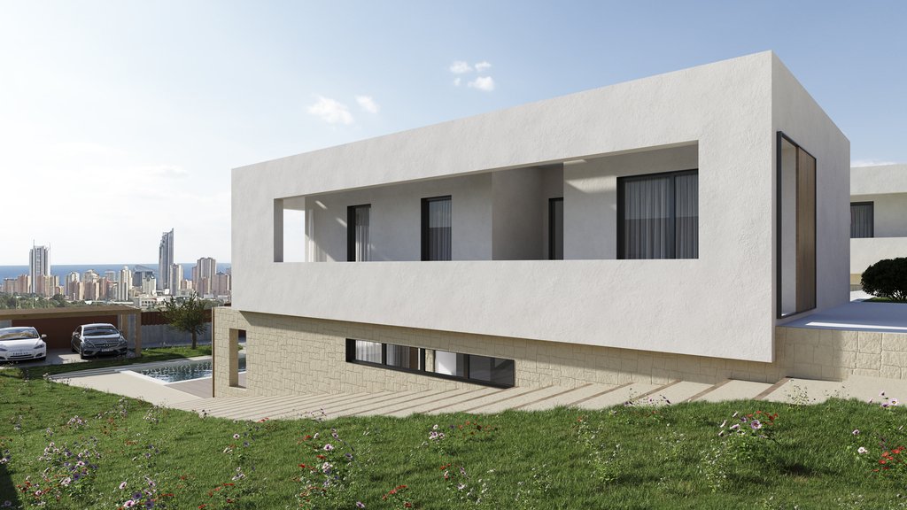  In der charmanten Ortschaft Finestrat gelegen, bieten diese exklusiven Villen eine privilegierte Umgebung mit Meerblick. Mit insgesamt 20 Immobilien 