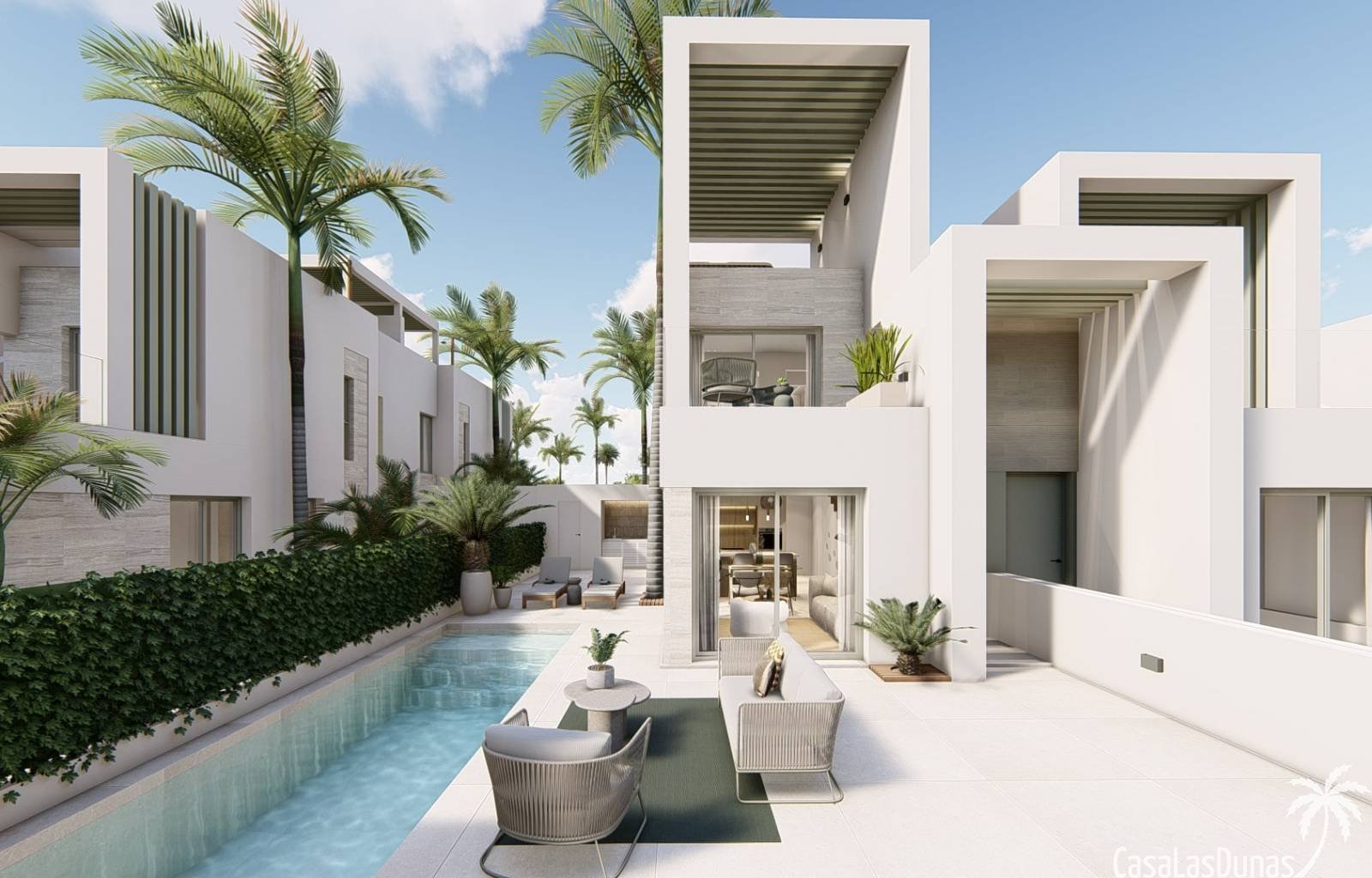Im sonnigen Ciudad Quesada an der Costa Blanca Süd entstehen in drei Phasen wunderschöne freistehende Villen mit privaten Pools. Diese modernen Ville