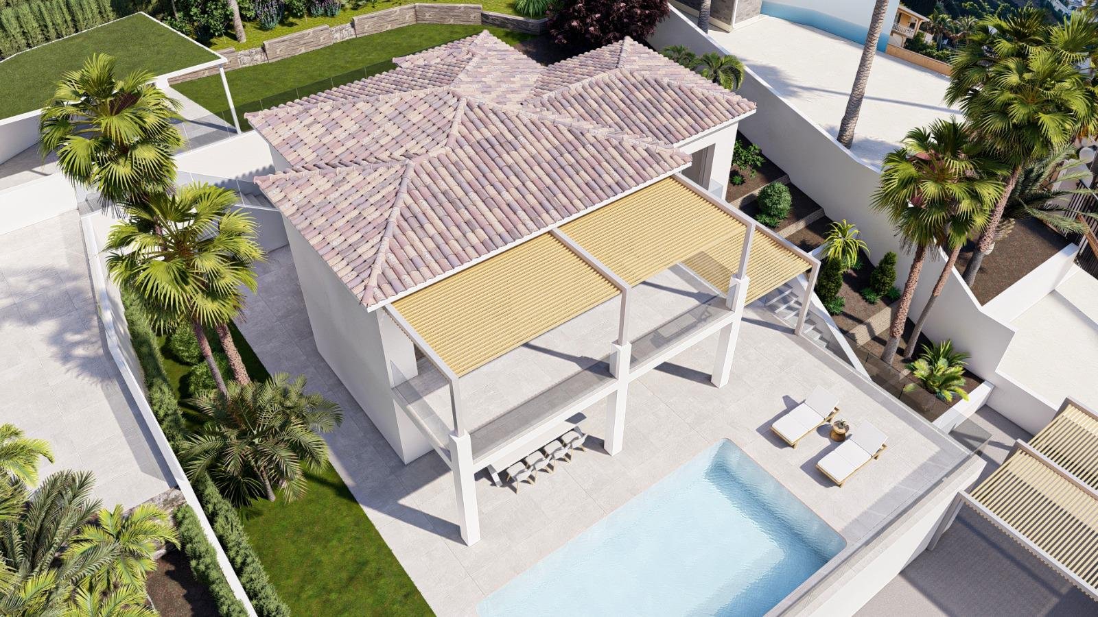  In der schönen Ortschaft Altea gelegen, bietet diese exklusive Villa ein einzigartiges Wohnerlebnis mit beeindruckendem Meerblick. Entworfen für diej