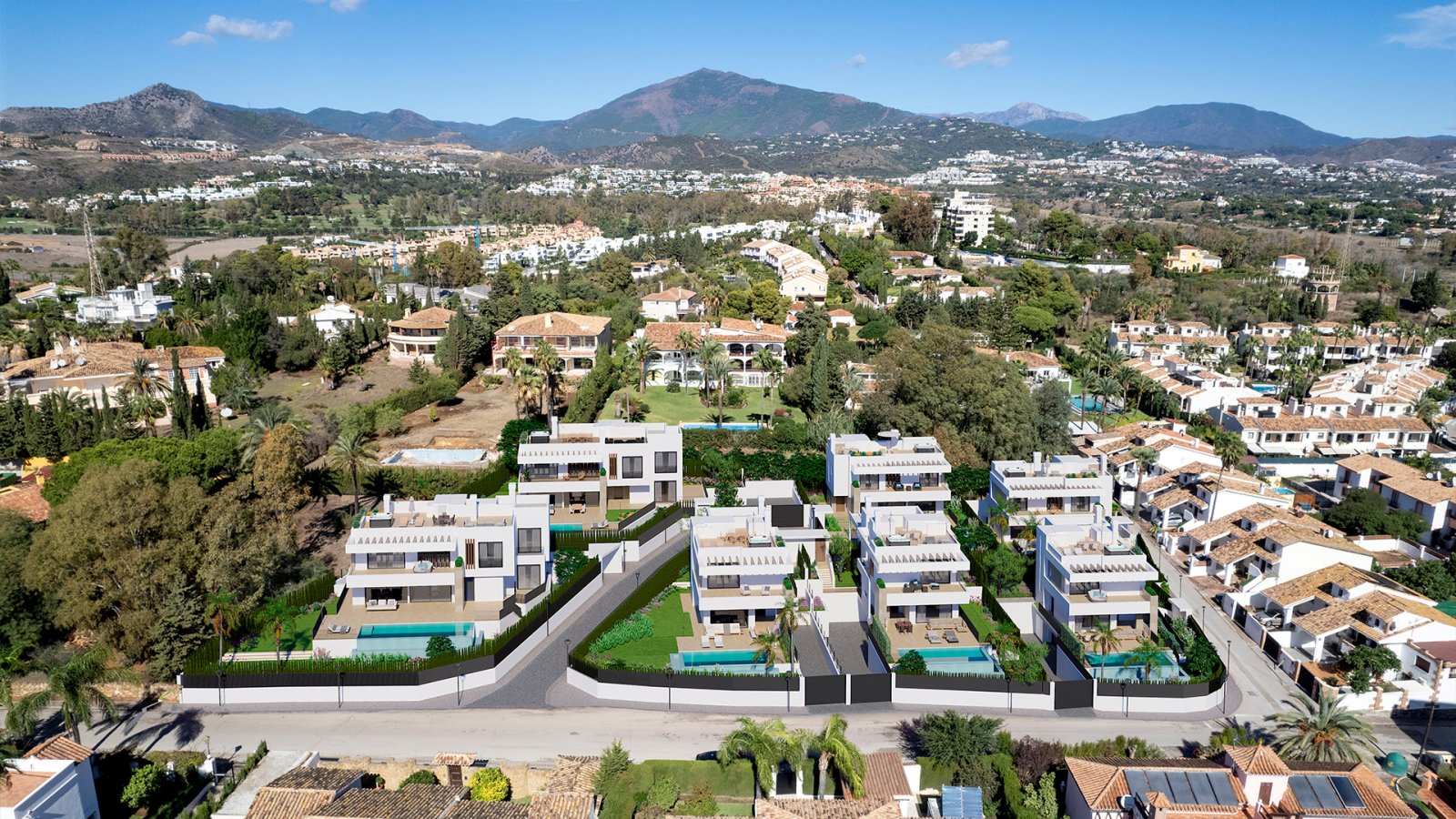 Seven Diamonds by TM befindet sich in bevorzugter Lage im Herzen des Goldenen Dreiecks der Costa del Sol, im Stadtteil Atalaya von Estepona, nur 10 M