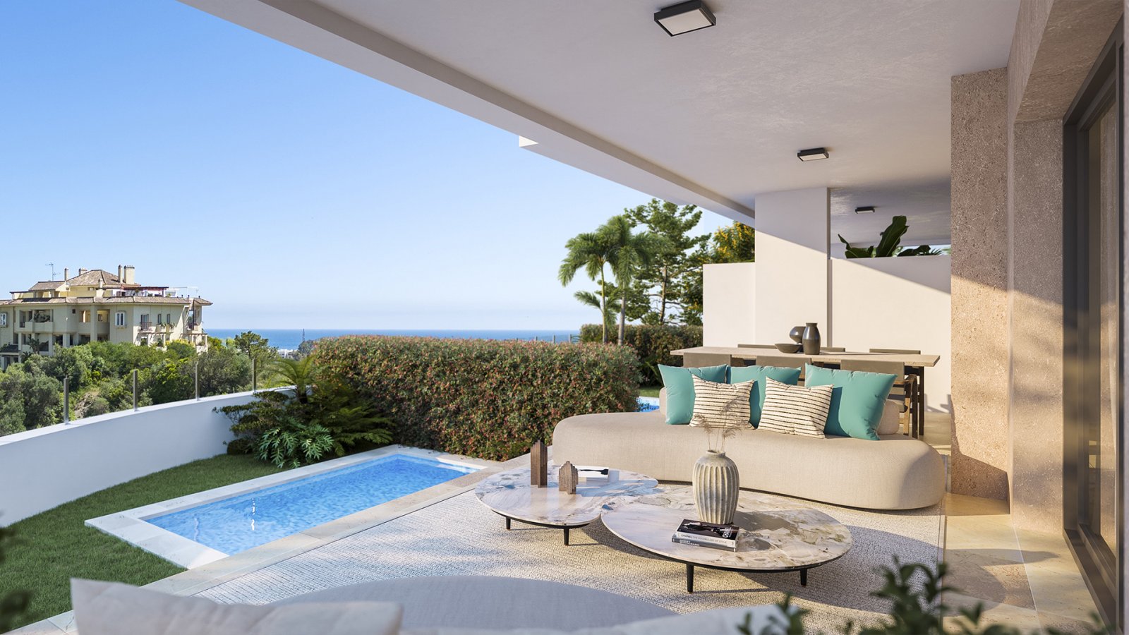 Marine Hills by TM befindet sich in hervorragender Lage im Herzen des Goldenen Dreiecks der Costa del Sol, umgeben von mehreren Golfplätzen und einem